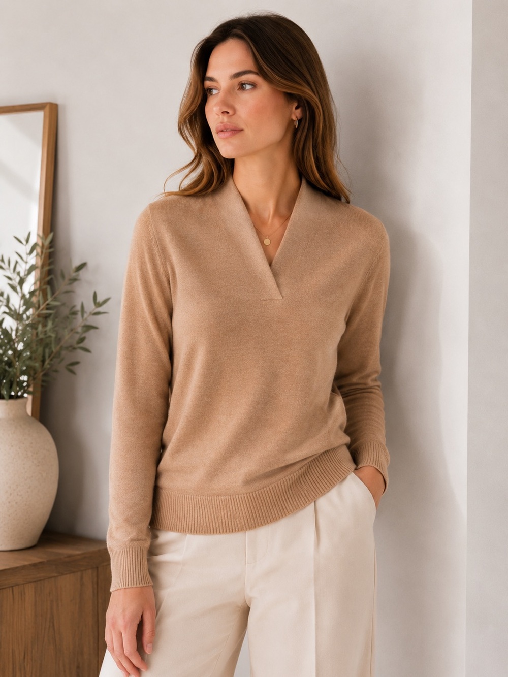 Brooks Brothers 100% Merino Wool Camel Shawl Collar Sweater XS